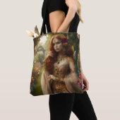 Pre-Raphaelite Gilded Woman 2 in Garden Tasche (Von Nahem)