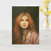 Pre-Raphaelite Girl Greetings Card Karte (Gelbe Blume)