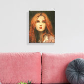 Pre-Raphaelite Muse Wrapped Canvas Leinwanddruck (Insitu (Wohnzimmer))