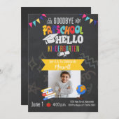 Pre-School Abschluss Pre-K Party Foto Abschluss Einladung (Vorne/Hinten)