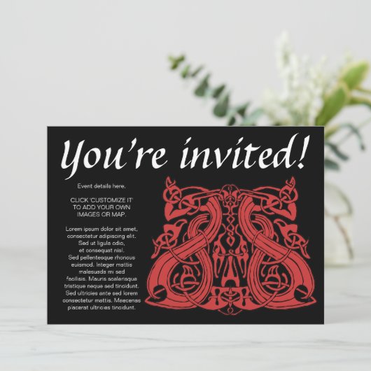 Pre Viking Red, Einladung (Stehend Vorderseite)