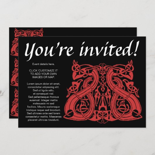 Pre Viking Red, Einladung (Vorne/Hinten)