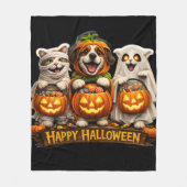 Pre-whimsical happy Halloween cozy fleece blanket (Vorderseite)