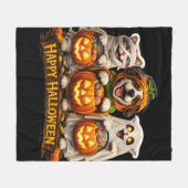 Pre-whimsical happy Halloween cozy fleece blanket (Vorderseite (Horizontal))