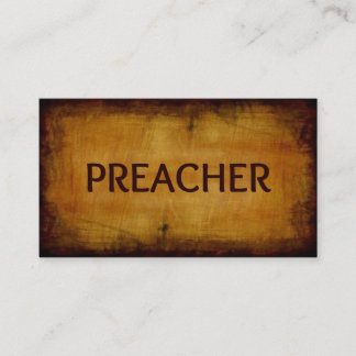 Preacher Antique Brushed Wood Business Card Visitenkarte