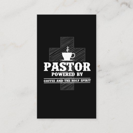 Preacher Coffee Lover Heiliger Geist Koffein Pasto Visitenkarte (Vorderseite)