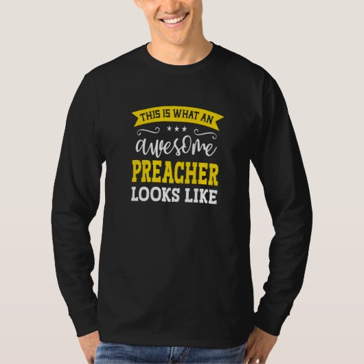 Preacher Job Title Employee Funny Worker Professio T-Shirt (Vorderseite)
