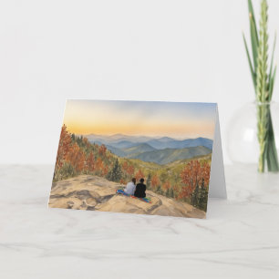 Preacher Rock North Georgia Wasserfarbe Karte