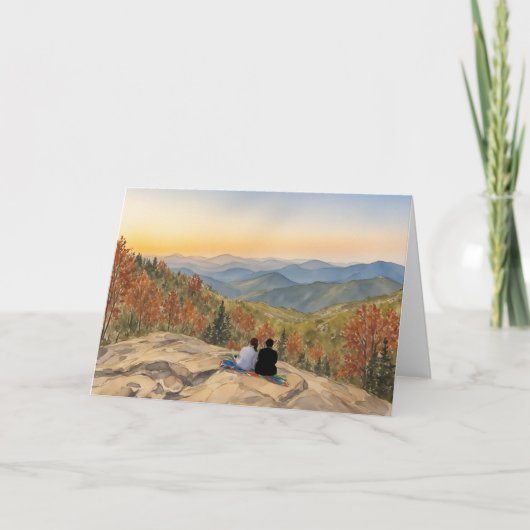 Preacher Rock North Georgia Wasserfarbe Karte (Vorderseite)