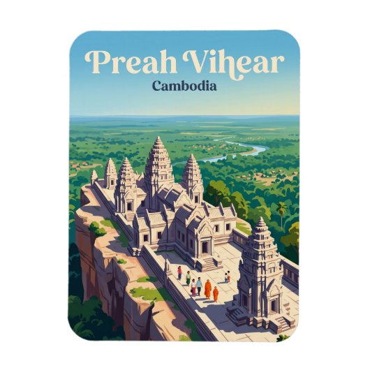 Preah Vihear Tempel Kambodscha Magnet (Vertikal)
