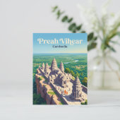 Preah Vihear-Tempel Kambodscha Postkarte (Stehend Vorderseite)