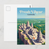 Preah Vihear-Tempel Kambodscha Postkarte (Vorne/Hinten)