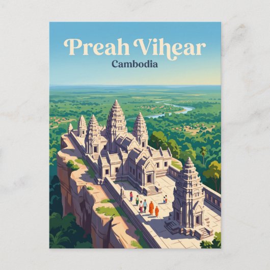 Preah Vihear-Tempel Kambodscha Postkarte (Vorderseite)