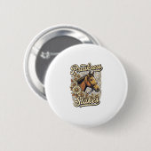 Preakness Stakes Vintage-Pferd-Blumen-Renn-Design Button (Vorne & Hinten)
