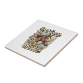 Preakness Stakes Vintage-Pferde-Blumen-Renn-Design Fliese (Seite)