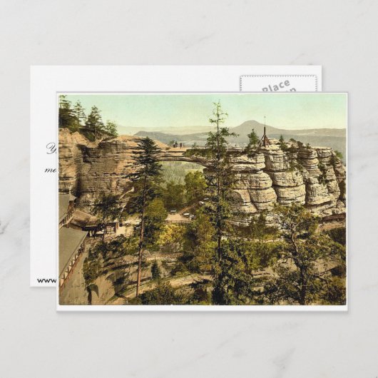 Prebischtor mit Rosenberg, Bohemische Schweiz, Postkarte (Vorne/Hinten)