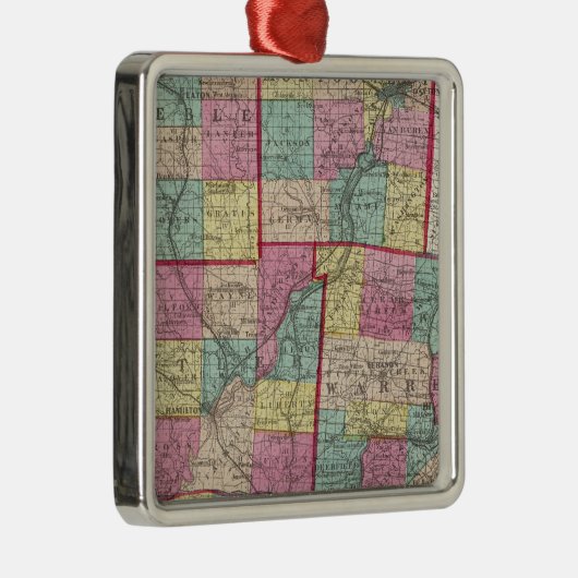 Preble und Waren-Landkreise Silbernes Ornament (Rechts)