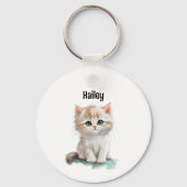 Precioius Kitten mit Blue Eyes Schlüsselanhänger (Rückseite)