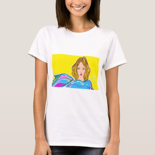 Preciosa mujer verano. T-Shirt (Vorderseite)