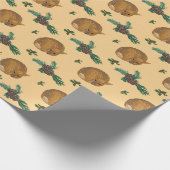 Precioso cervatillo con ramas delicadas de bosque geschenkpapier (Ecke)