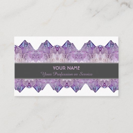 Precious amethyst gem business card visitenkarte (Vorderseite)