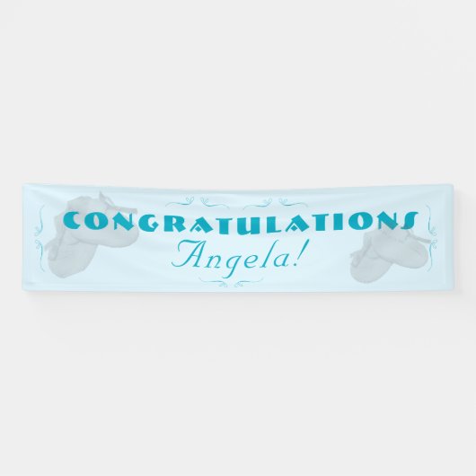Precious Bundle Boy Baby Shower  Banner (Horizontal)