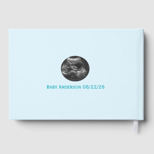 Precious Bundle Boy Baby Shower Gästebuch (Rückseite)