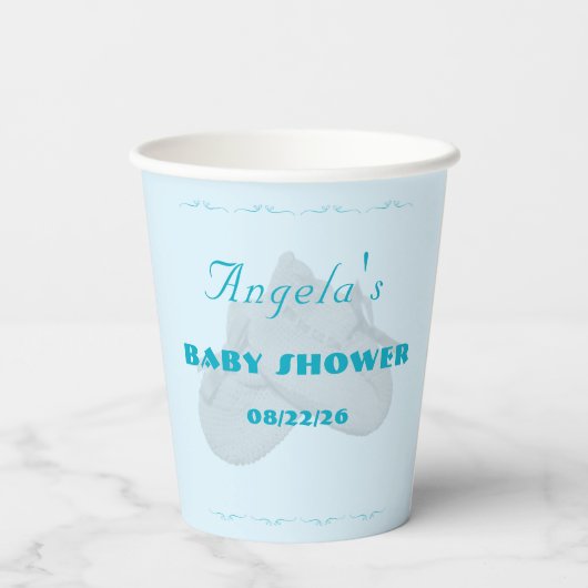 Precious Bundle Boy Baby Shower  Pappbecher (Rückseite)