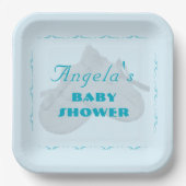 Precious Bundle Boy Baby Shower Pappteller (Vorderseite)