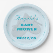 Precious Bundle Boy Baby Shower  Pappteller (Vorderseite)