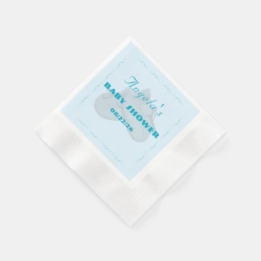 Precious Bundle Boy Baby Shower  Serviette (Ecke)