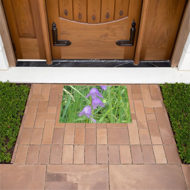 Precious Purple Bell Flowers Doormat Fußmatte (Außenbereich)