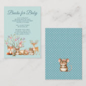 Precious Woodland Animals Baby Shower Begleitkarte (Vorne/Hinten)