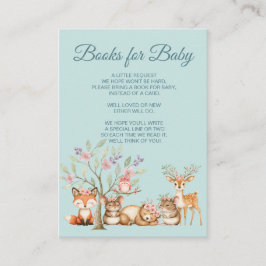 Precious Woodland Animals Baby Shower Begleitkarte