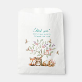 Precious Woodland Animals Baby Shower Favor Bags Geschenktütchen