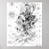 Precision Engineering Art: Modular Machine Poster (Vorne)