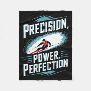 Precision Power Perfektion Skifahren Fleecedecke