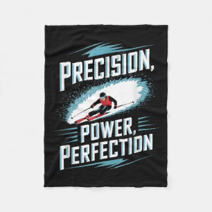 Precision Power Perfektion Skifahren Fleecedecke