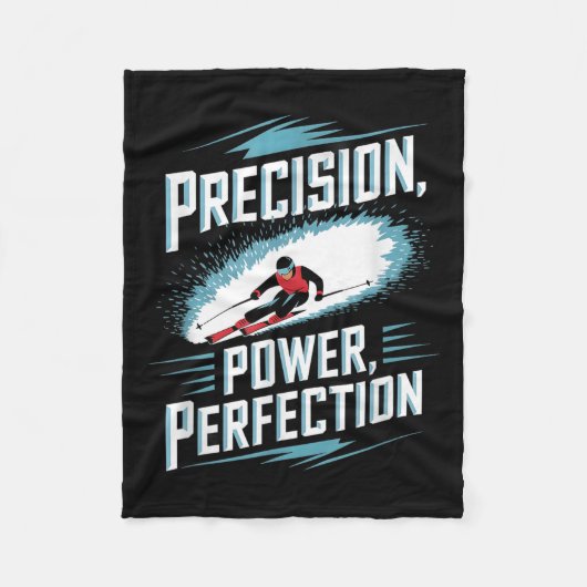 Precision Power Perfektion Skifahren Fleecedecke (Vorderseite)