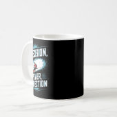 Precision Power Perfektion Skifahren Kaffeetasse (Vorderseite Links)