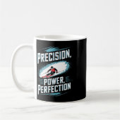 Precision Power Perfektion Skifahren Kaffeetasse (Links)