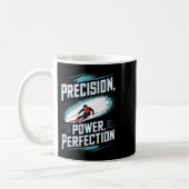 Precision Power Perfektion Skifahren Kaffeetasse (Links)