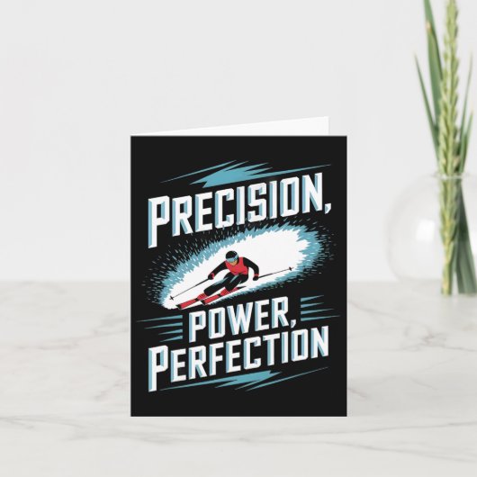 Precision Power Perfektion Skifahren Karte (Vorderseite)