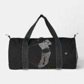 Precision siegt leise Golf-Typografie Motivation Duffle Bag (Vorderseite)