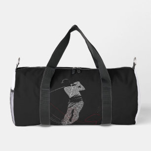 Precision siegt leise Golf-Typografie Motivation Duffle Bag