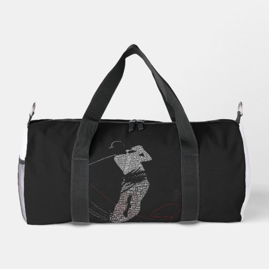 Precision siegt leise Golf-Typografie Motivation Duffle Bag (Rückseite)