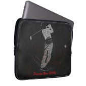 Precision siegt leise Golf Wortkunst Laptopschutzhülle (Vorne Rechts)