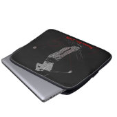 Precision siegt leise Golf Wortkunst Laptopschutzhülle (Vorne Knopf)