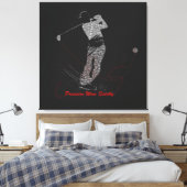 Precision siegt leise Golf-Wortkunst Leinwanddruck (Insitu (Schlafzimmer))