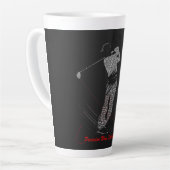Precision siegt leise Golf-Wortkunst Milchtasse (Linke Ecke)
